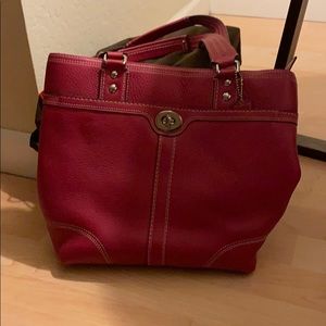 Pink Leather Coach Bag